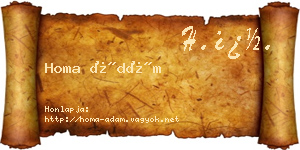 Homa Ádám névjegykártya